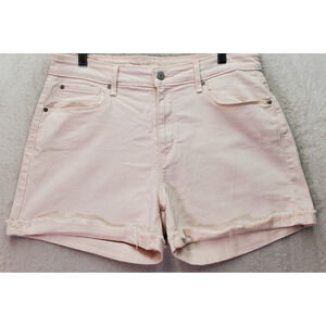 Levi's Strauss Signature Shorts Women's Size 12 Pale Pink Flat Front High‎ Rise